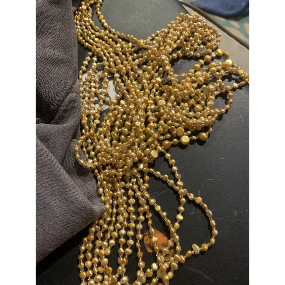Champagne Pearl Belt For 36-38 Waist Y2K - Picture 4 of 5